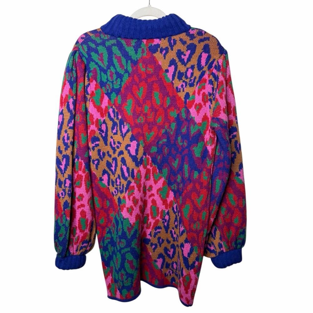 FARM Rio Mixed Leopard Pop Sweater Dress - Picture 5 of 11